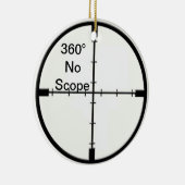 360 Geen bereik Video Game Joke Crosshairs FPS Keramisch Ornament (Rechts)