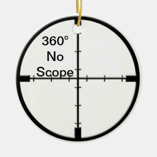 360 Geen bereik Video Game Joke Crosshairs FPS Keramisch Ornament