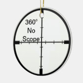 360 Geen bereik Video Game Joke Crosshairs FPS Keramisch Ornament (Links)