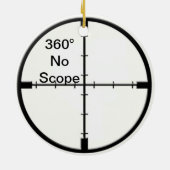 360 Geen bereik Video Game Joke Crosshairs FPS Keramisch Ornament (Achterkant)