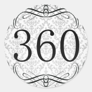 360 Netnummer Ronde Sticker