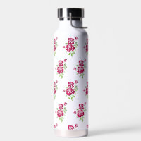 360 Roos Print Waterfles