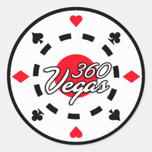 360 Vegas Chip Logo Sticker (Voorkant)