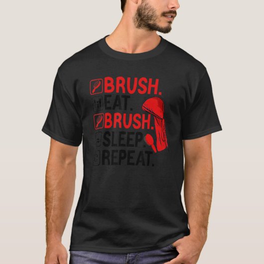 360 Wave Hair Style Brush Eat Brush Sleep Herhalen T-shirt (Voorkant)