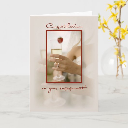 3649 de Gelukwensen van het verloving Kaart (Gele Bloem)