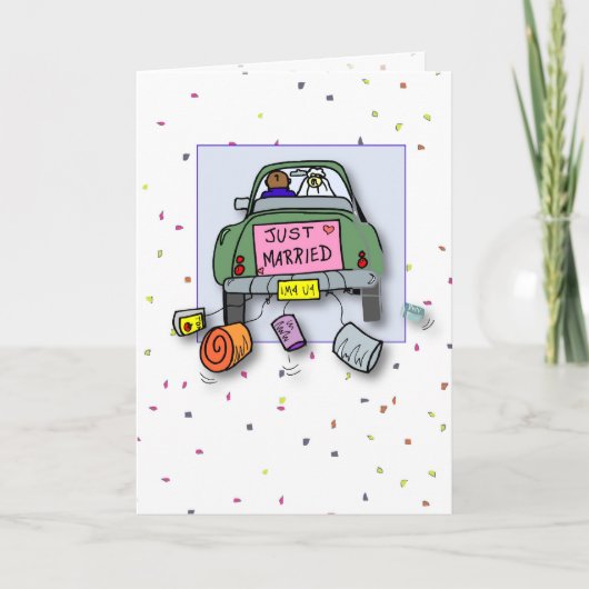 3653 Net Getrouwd Auto Whimsical Kaart (Voorkant)