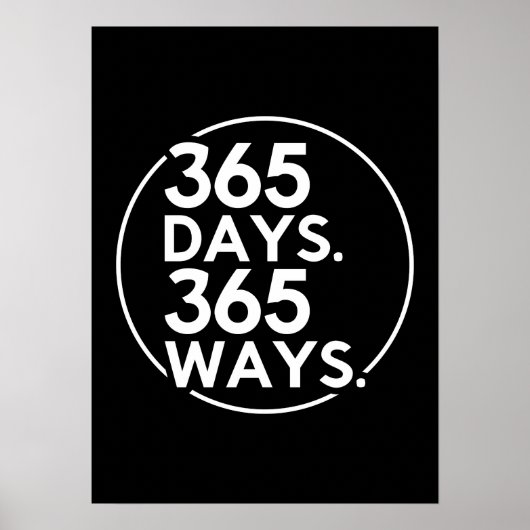 365 dagen, 365 manieren - succes, fitnessruimte, d poster (Voorkant)