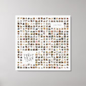 365 dagen Collage ons eerste jaar samen Keepsake Canvas Afdruk (Voorkant)