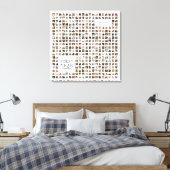 365 dagen Collage ons eerste jaar samen Keepsake Canvas Afdruk (Insitu (Slaapkamer))