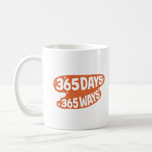 365 dagen motivatie drukte mok (Links)