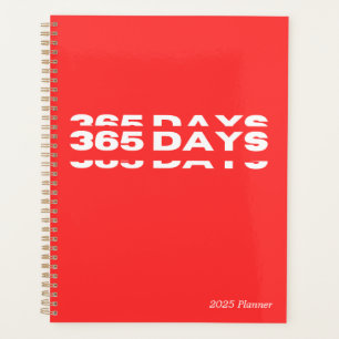 365 dagen rood 2025 Planner