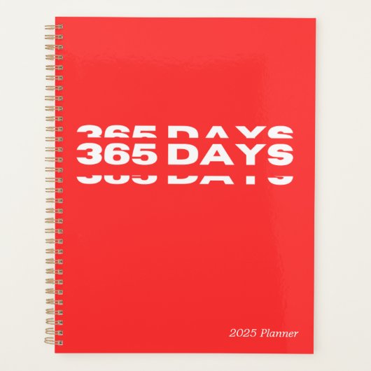 365 dagen rood 2025 Planner (Voorkant)
