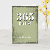 365 dagen Schone Sober Birthday-kaart Kaart (Gele Bloem)