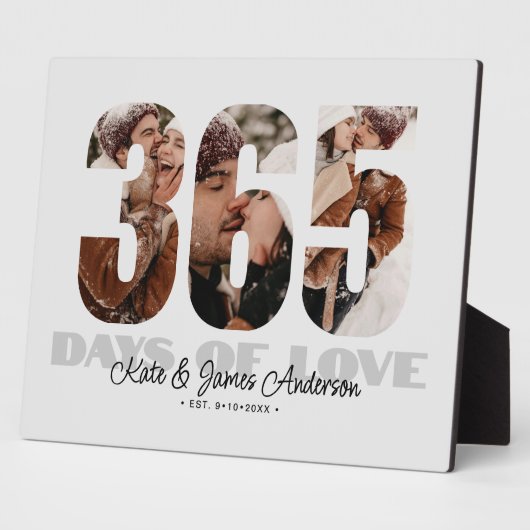 365 Days of Love 1st Anniversary Photo Fotoplaat (Zijkant)