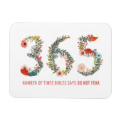 365 keer, niet vrezen, Floral Art Poster Magneet (Horizontaal)
