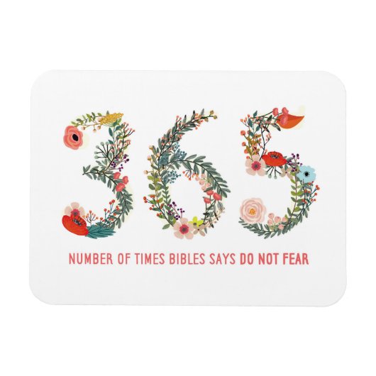 365 keer, niet vrezen, Floral Art Poster Magneet (Horizontaal)