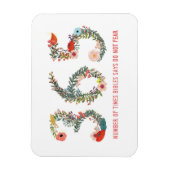 365 keer, niet vrezen, Floral Art Poster Magneet (Verticaal)