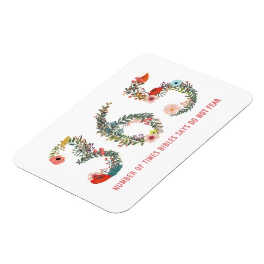 365 keer, niet vrezen, Floral Art Poster Magneet (Linkerzijde)