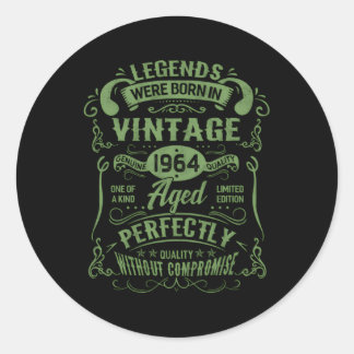 365 legendes waar geboren in 1964 ronde sticker