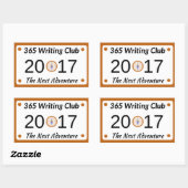 365 Schrijven Club Stickers! Rechthoekige Sticker (Vel)