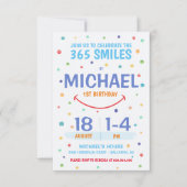 365 Smiles Invitation 1st Birthday (Voorkant)