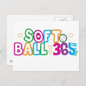 365 Softball Briefkaart (Voorkant / Achterkant)