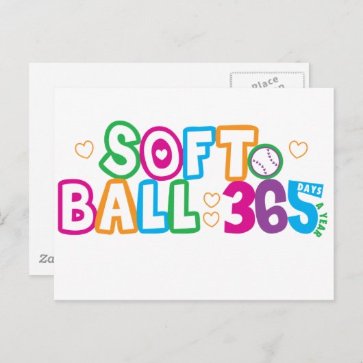 365 Softball Briefkaart (Voorkant / Achterkant)
