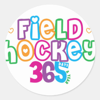 365 Veldhockey Ronde Sticker