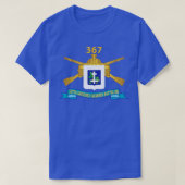 367e Pantserinfanteriebataljon w Br DUI Ribbon X T-shirt (Design voorkant)