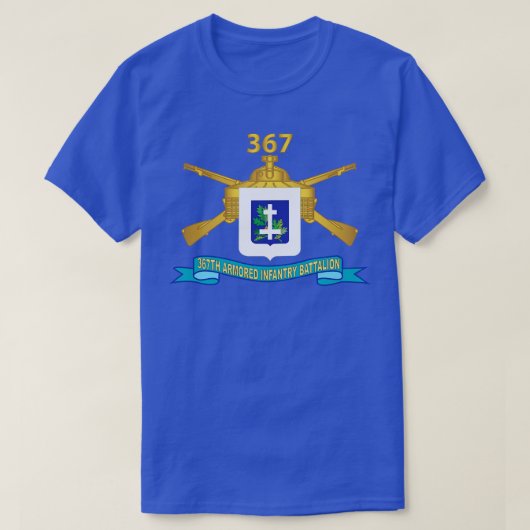 367e Pantserinfanteriebataljon w Br DUI Ribbon X T-shirt (Design voorkant)
