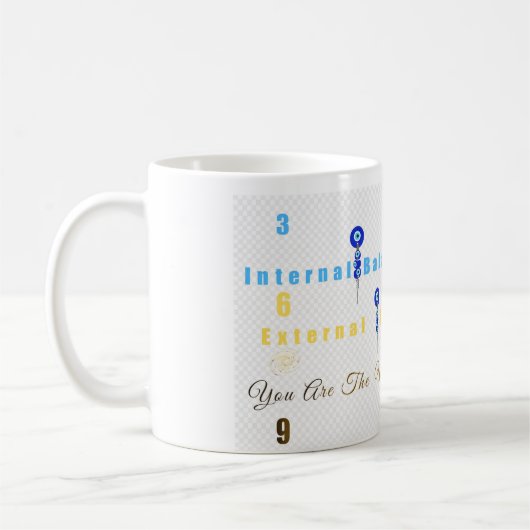 "369: Interne balans, externe vreugde, jij bent he Koffiemok (Links)