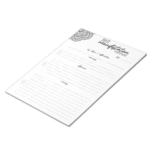 369 Manifestatiemethode, Aantrekkingsrecht Notitieblok (Schuin)