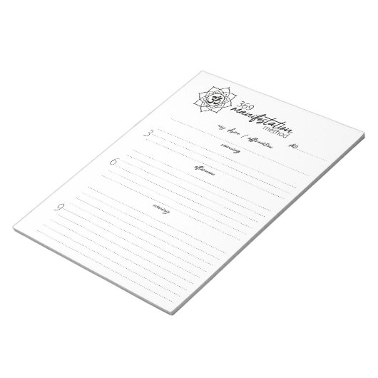 369 Manifestatiemethode, Aantrekkingsrecht Notitieblok (Schuin)