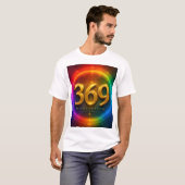 369 Meditatie Serie Goud | Tesla 3-6-9 Methode T-shirt (Voorkant volledig)