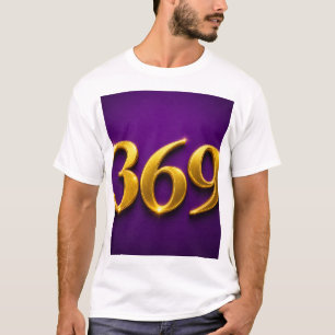 369 Numerologie Manifestatie Paars Goud Wet van At T-shirt