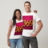 369 Wet van Aantrekking Gouden Nummers T-shirt (Unisex)