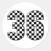 36 auto het rennen aantal ronde sticker (Voorkant)
