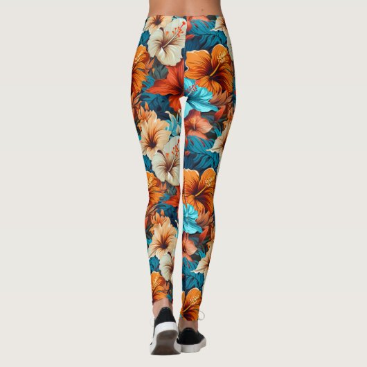 #36 Bloemen patroon Leggings (Achterkant)