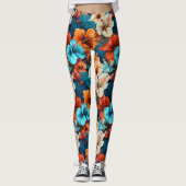 #36 Bloemen patroon Leggings (Voorkant)