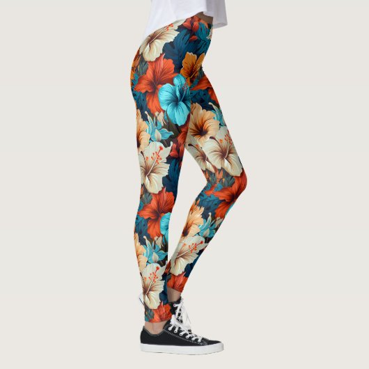 #36 Bloemen patroon Leggings (Rechts)