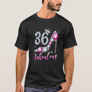 36 en 36e verjaardag hoge-hiel-schoenkroem t-shirt