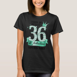 36 & Fabulous I Turquoise White Party Group Photo T-shirt