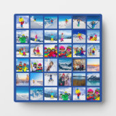 36 Foto Raster Collage Donkerblauw Fotoplaat (Voorkant)
