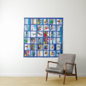 36 Foto Raster Collage Donkerblauw Wandkleed (In Situ (horizontaal))