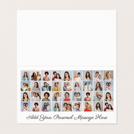 36 Fotocollage Voeg uw bewerkbare kleur op de groe Visitekaartje (Buitenkant ongevouwen)