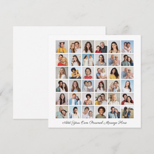 36 Fotocollage Voeg uw eigen Kaart met een begroet (Voorkant / Achterkant)