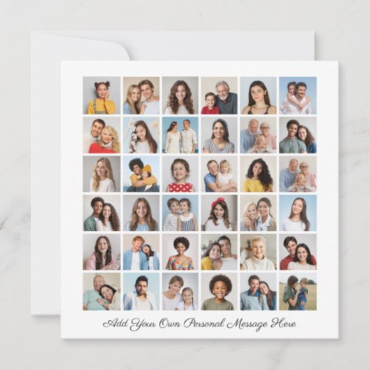 36 Fotocollage Voeg uw eigen Kaart met een begroet (Voorkant)