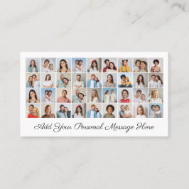 36 Fotocollage Voeg uw groet toe Bewerkbare kleur  Visitekaartje
