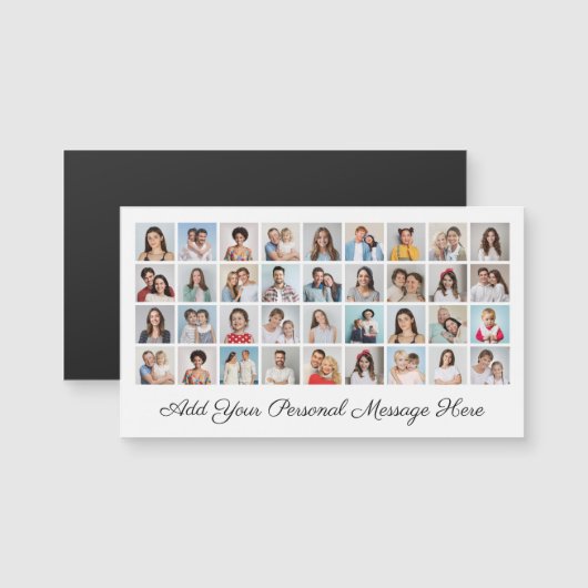 36 Fotocollage Voeg uw magnetische kaartkaart toe (Voorkant / Achterkant)