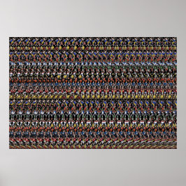 36-inch x24-inch "Soccer Star" 3D-Poster van Magic Poster